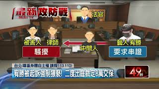 宥勝涉「強制猥褻」二度出庭！ 北院裁定「8萬元交保」