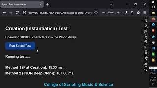 JavaScript Speed Test: Flat Objects vs JSON Deep Clone Instantiation