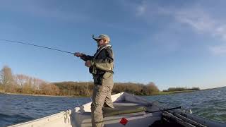 FLY FISHING from the boat, Grafham reservoir.  Great days for HARD FIGHTING RAINBOW trout.