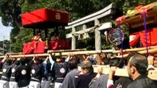 2011吉原祭（本祭）　西組の四つ太鼓と屋台