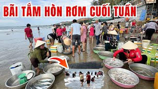 🌊 BÃI TẮM HÒN RƠM MŨI NÉ PHAN THIẾT | Khách du lịch  Đông Vui Nhộn Nhịp, Biển Đẹp, Hải Sản Tươi Ngon