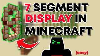 EASY/SIMPLE 7 SEGMENTS DISPLAY | MINECRAFT REDSTONE LOGIC