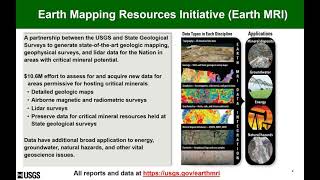 Critical Mineral Mapping Efforts from National to International Scales, Part I