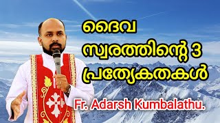 ദൈവ സ്വരത്തിന്റെ 3 പ്രത്യേകതകൾ Fr. Adarsh Kumbalathu.