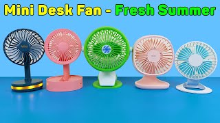 Mini Fan - Strong Wind Fresh Summer, Rechargeable Handheld Foldable | Unboxing A