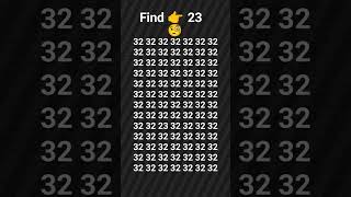 Find 23 number within 6 seconds 🧐 #IQBOOSTER #shorts