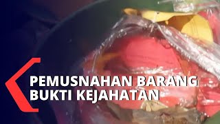 Kejaksaan Negeri Klungkung Memusnahkan Barang Bukti Kejahatan