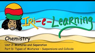 Types of mixtures Suspensions and Colloids