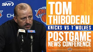 Tom Thibodeau disappointed with Knicks' defensive effort in loss to Minnesota on Friday night  | SNY