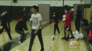 Riverhounds Teaching Brashear HS Students Soccer Skills With 'Sub In For Gym Class' Initiative