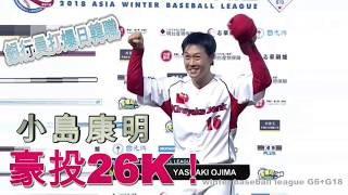 小島康明おじま・やすあき 豪投！26K！(銀行員K掉日韓打者)