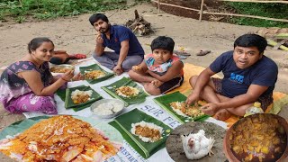 বাগানের মধ্যে মাটির হাঁড়িতে মাংস🍗 রান্না করে খেলাম🥘🌿।। CHICKEN HANDI🐔।। @sundarbanvillagegirl4572