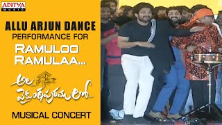 Allu Arjun Dance Performance For #RamulooRamulaa @ Ala Vaikunthapurramuloo Musical Concert