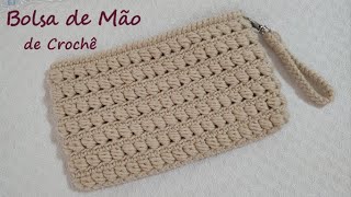 Bolsa de mão de crochê Ponto Gota - Modelo 3 / Necessaire / Clutch de crochê / Carteira de crochê