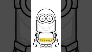 #minion's menggambar simpel mudah cara cepat