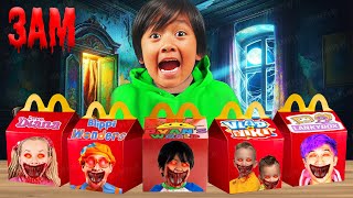 DON'T ORDER THESE CURSED HAPPY MEALS AT 3AM! (RYAN'S WORLD, BLIPPI, VLAD\u0026NIKI, DIANA\u0026ROMA, LANKYBOX)