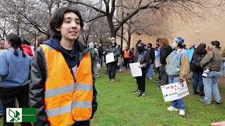 Protest and march against ICE deportations held at university Library Mall