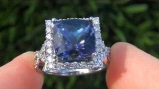 Internally Flawless D-Block Tanzanite \u0026 Diamond Ring Solid 14K Gold - Estate SALE eBay