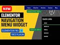 How to Use Elementor Navigation Menu Widget | Free Elementor Nav Menu