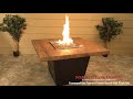 American Fyre Designs Cosmopolitan Square Gas Fire Table