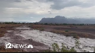 Heavy rain in Apache Junction causing flash flooding, water rescues