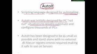 1 Introduction to Autoit Scripting Language Part1