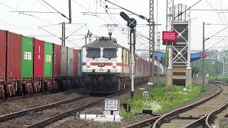 Dangerous Wap 7 HOWRAH Rajdhani destroys Masagram at 130km/h  \u0026 thrashes Wag 7 Concor freight  !!