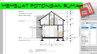 membuat potongan rumah sketchup layout