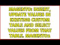 Magento: Insert, Update values in existing custom table and Select values from that table. Magento2