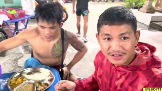 บรรยากาศ￼กินข้าวที่ค่ายมวย พีเคมาพูดคุยกลับพี่น้องในค่ายคับ