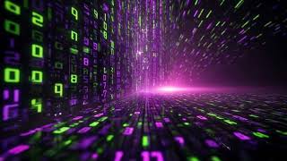 Binary Code Matrix Tunnel Loop 4K - Cyber Data Stream No Copyright Video
