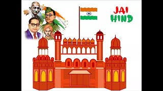 Flag Animation with Red Fort