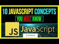 💥 10 JavaScript Concepts You MUST KNOW!