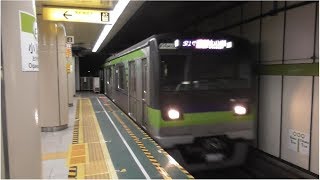 【列車発着・通過シーン  都営地下鉄編43】都営新宿線10-300形49編成 急行本八幡行  小川町駅通過