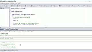 Double precision math in Dr. Java