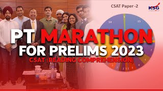CSAT (Reading Comprehension) | Shakeel Sir | KSG PT Marathon | UPSC CSE Prelims 2023 | 26 April