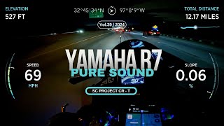 Yamaha R7 Raw Ride | Pure SC Project CR-T Exhaust Sound, No Music, No Talking