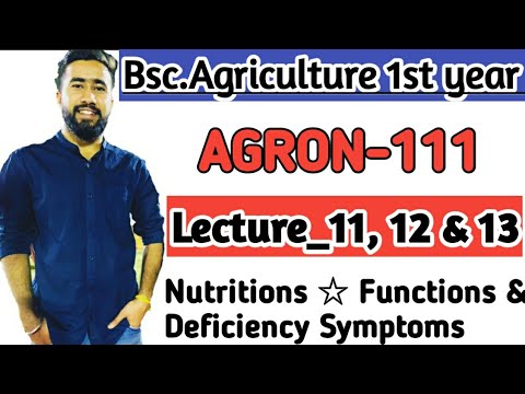 Bsc Agriculture 1st Year Agronomy Class | Lecture 11, 12 & 13 | AGRON ...