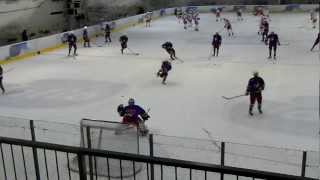 Warm up shooting on hockey goalie - Jokerit A-Junior SM-Liiga