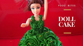 Barbie Doll cake decoration | Doll cake tutorial for beginners | Doll rosettes cake