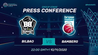 RETAbet Bilbao v Brose Bamberg - Press Conference | Basketball Champions League 2020/21