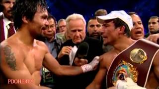 Nice moment between pacquiao & marquez after fight 4