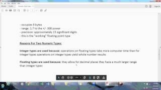 Standard Scalar Data Types