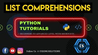 #37 List Comprehensions In Python | Python Programming For Beginners | Coding Solutions