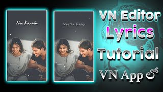 How to Create Lyrical Videos in VN Video Editor Telugu|Lyrics Video Editing in  VN App|VN Editor