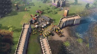 Age of Empires 4 - 3v3 EPIC RIVER SIEGE | Multiplayer Gameplay