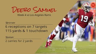 Deebo Samuel WR San Francisco 49ers | Every target, catch, & run | 2022 | Week 4 vs Los Angeles Rams