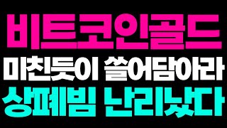 [비트코인골드] 🔴미친듯이 담으세요 상폐빔 폭등합니다