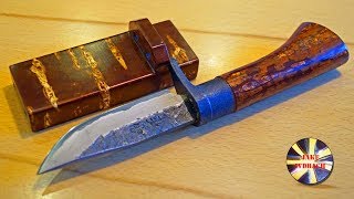 Toyokuni Master Masano Sakura Custom Damascus Blue Steel Hunting Knife Japan Jagdmesser Tosa Seki