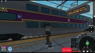 MBTA HSP46 Commuter Rail at Mansfield Station (Roblox)